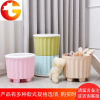 圆形收纳凳多功能家用大容量储物凳可坐成人塑料加厚带盖换鞋凳子
