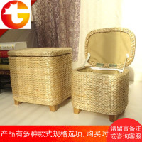 收纳凳储物凳子藤编实木鞋柜换鞋凳储物凳沙发凳玩具整理坐箱