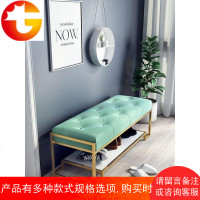 北欧换鞋凳长条凳口入户收纳鞋柜简约现代轻奢铁艺服装店试鞋凳