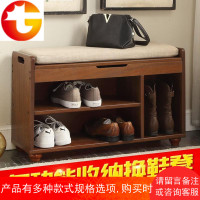 欧美式口换鞋凳鞋柜实木简约现代多功能收纳储物穿鞋凳可坐长凳
