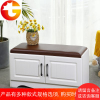 家用欧式换鞋凳鞋柜现代客厅储物凳坐垫收纳鞋架组装鞋凳口