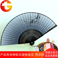 扇子古典中国风女式绢扇古风小折扇真丝和风日式折叠礼品扇