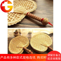 家用夏季麦秸扇手工编织扇女驱蚊纳凉蒲扇宝宝扇子老式团扇中国风
