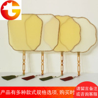 新品工笔真丝团扇 空白绢扇 熟绢扇八瓣异形古典矾娟扇 DIY宫扇