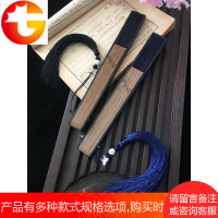 江户日式男女折扇子中国风古风古典竹真丝纯色空白雕刻蜻蜓飞翔