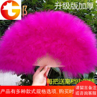 羽毛扇子 全绒加厚羽毛扇 舞蹈扇 白羽毛扇 舞台表演扇50*30