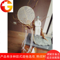 原创设计 春庭雪 长柄流苏团扇古风汉服配饰摄影道具