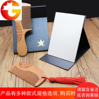 摔不碎不锈钢便携折叠金属大码化妆简约学生书桌台式随身镜子