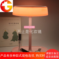 台式LED补光美妆镜桌面公主镜台灯梳妆镜随身便携镜子