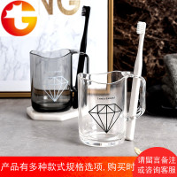 创意家用简约刷牙洗漱杯套装塑料漱口杯子带手柄情侣牙缸杯牙刷杯