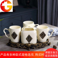 欧式裂纹陶瓷卫浴五件套洗漱套装浴室用品漱口杯牙刷杯刷牙架套件