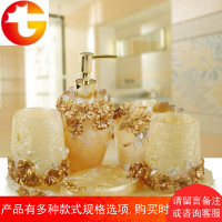 卫浴套件托盘创意卫生间洗漱套装五件套浴室用品欧式树脂乔迁礼物