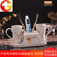 简约陶瓷卫浴五件套洗漱套装浴室卫生间用品刷牙杯漱口杯套件欧式