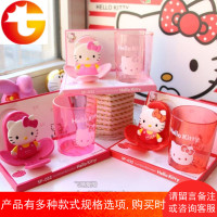 hello kitty凯蒂猫创意强力粘胶卫生牙具架 牙刷架 洗漱杯漱口杯