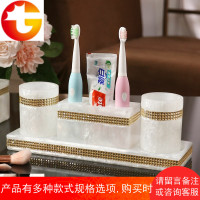 北欧创意电动牙刷架牙膏置物架卫生间情侣漱口杯家用牙缸洗漱套装
