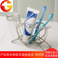 心形不锈钢牙刷架牙具筒 牙膏牙刷置物架牙刷座牙具架