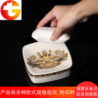 ins北欧式风卫生间小号陶瓷肥皂盒美式香皂盒带沥水孔洗手盆皂托