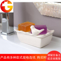 热卖美式小鸟陶瓷肥皂盒 双层香皂碟 浴室用品 收纳盒 邮