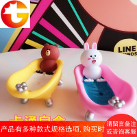 布朗熊卡通香皂盒可妮兔卡通肥皂盒可爱便携学生宿舍家用创意沥水