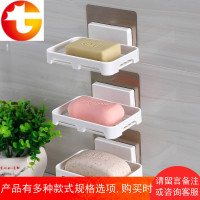 浴室双层壁挂式肥皂盒吸盘创意香皂盒免打孔沥水肥皂架卫生间皂架