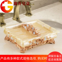 欧式复古双层香皂盘创意时尚家用个性肥皂盒双格皂拖皂碟大号