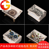 高档欧式陶瓷肥皂盒吸水海绵沥水孔美式香皂碟北欧风个性创意皂托