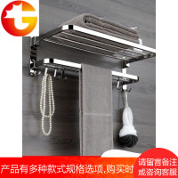 毛巾架免打孔卫生间浴巾架不锈钢浴室置物挂架单杆吸盘壁挂式厕所