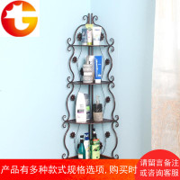 浴室置物架铁艺落地卫生间沐浴露收纳卫浴三角置物架