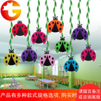 幼儿园春天装饰挂件教室走廊商场卖场空中吊饰甲壳虫青蛙柳条挂饰