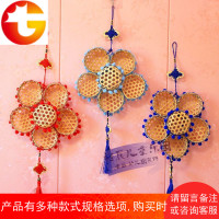 农家乐装饰竹制品幼儿园空中走廊吊饰环创竹编竹篓店铺墙面装饰