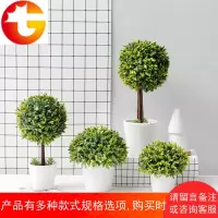 北欧仿真植物办公室盆栽白色塑料花盆北欧简约绿植假盆景桌面摆件