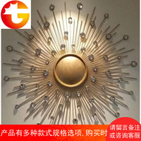 北欧铁艺壁饰立体墙饰客厅玄关餐厅现代艺术挂饰金色壁挂太阳镜