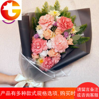 走心礼物仿真花玫瑰手捧花束 不织布艺手工diy制作成人创意材料包