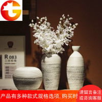 复古花瓶干花装饰摆件客厅电视酒柜餐桌插花文艺陶瓷粗陶禅意陶罐