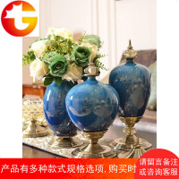DEVY欧式轻奢陶瓷花瓶摆件美式客厅电视柜酒柜家居玄关装饰插花器