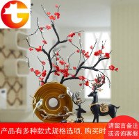 创意美式鹿摆件花瓶客厅新房结婚礼物酒柜电视柜家居软装饰品摆设