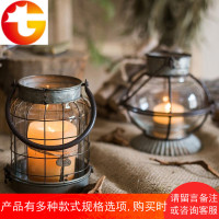 复古铁艺烛台风灯小提灯装饰摆件花器花园杂货ZAKKA美式