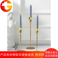 北欧风现代简约烛台摆件轻奢客厅餐桌烛光晚餐浪漫金属细杆蜡烛台