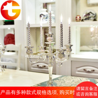 烛台蜡烛台欧式烛光晚餐道具浪漫灯北欧复古旋转香薰供佛餐桌摆件