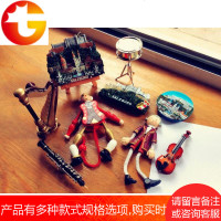 乐器博物馆!奥地利购回的小军鼓 乐器冰箱贴 微缩乐器 冰箱贴