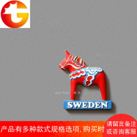 新品瑞典红色木马冰箱贴 喜庆装饰磁铁磁贴吸铁石旅游纪念品