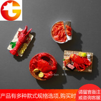 仿真食物小龙虾冰箱贴 立体大闸蟹磁铁磁贴个性创意 定做