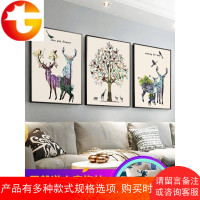 北欧客厅装饰画组合沙发背景墙壁画三联现代简约餐厅简欧挂画油画