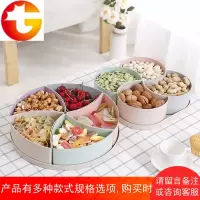 果盘创意现代客厅茶几家用瓜子坚果糖果盘欧式水果干果盘分格带盖