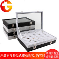 珠宝首饰展示托盘 项链吊坠带盖饰品收纳箱 戒指耳钉耳环手链盒