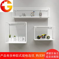 北欧铁艺置物架墙上壁挂客厅简约卧室隔板背景装饰ins风书架格子