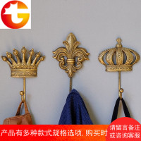 美式法式复古皇冠装饰挂钩创意墙面挂钩挂衣钩厅进装饰挂钩
