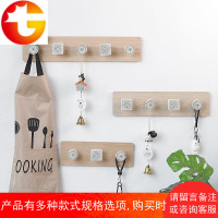 玄关实木钥匙挂钩 创意家居墙上衣帽架挂钩 墙面装饰品壁挂