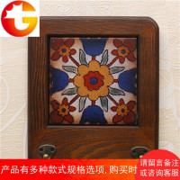 美式地中海装饰挂钩壁饰创意墙壁挂实木复古个性钥匙架挂钩衣帽架