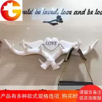 玄关挂钩创意试衣间壁挂衣服墙壁衣帽装饰复古欧式鹿角挂钩免打孔